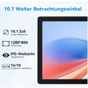 10 Pouces Tablette Android 13 Tablettes 6 Go RAM + 64 Go ROM Quad-Core 5000 mAh 1280 x 800 Écran Tactile HD 5MP + 8MP Caméra HD Bluetooth 5.2 Tablette PC (Argent)