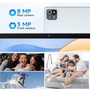 10 Pouces Tablette Android 13 Tablettes 6 Go RAM + 64 Go ROM Quad-Core 5000 mAh 1280 x 800 Écran Tactile HD 5MP + 8MP Caméra HD Bluetooth 5.2 Tablette PC (Argent)