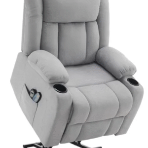 Fauteuil releveur Fauteuil de Relaxation électrique massant inclinable et Chauffage, 74x88x103 cm Gris