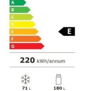 Réfrigérateur congélateur bas CONTINENTAL EDISON - 251L -Total No Frost(Sans givre) - Inox - L 55 cm x H 180 cm