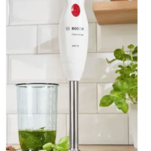 Mixeur plongeant CleverMixx MSM24100 - BOSCH - 400W - Pied détachable inox - 1 vitesse - Bol mixeur - Blanc