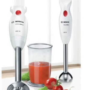 Mixeur plongeant CleverMixx MSM24100 - BOSCH - 400W - Pied détachable inox - 1 vitesse - Bol mixeur - Blanc