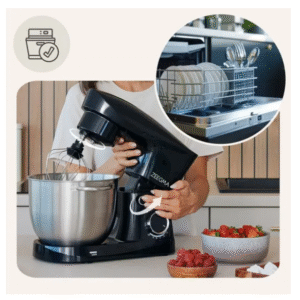 Robot pâtissier - ZEEGMA - Planeet Easy - 5,2 L - 1500W - 10 Vitesses - Noir