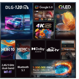 Téléviseur QLED - CHiQ - U43QM9G - 43 Pouces - 4K UHD - HDR10 - 120Hz