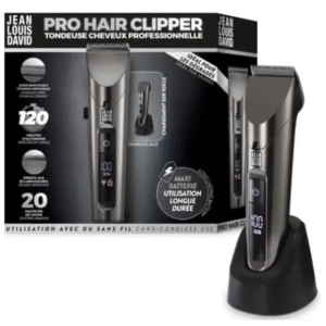 Tondeuse cheveux - JEAN LOUIS DAVID - Pro Hair Clipper - 20 Hauteurs de Coupe - Batterie Lithium Ion - Grande Autonomie