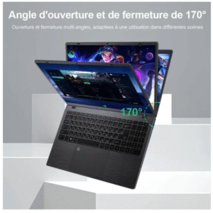 PC portable - 16.1"FHD+ - 24 Go de RAM 512 Go SSD Intel Celeron N5095(2,0 GHz) - Windows 11 PRO - Rotation 170°- Ordinateur